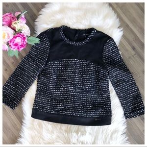 Pink Tartan Sweater Black and white